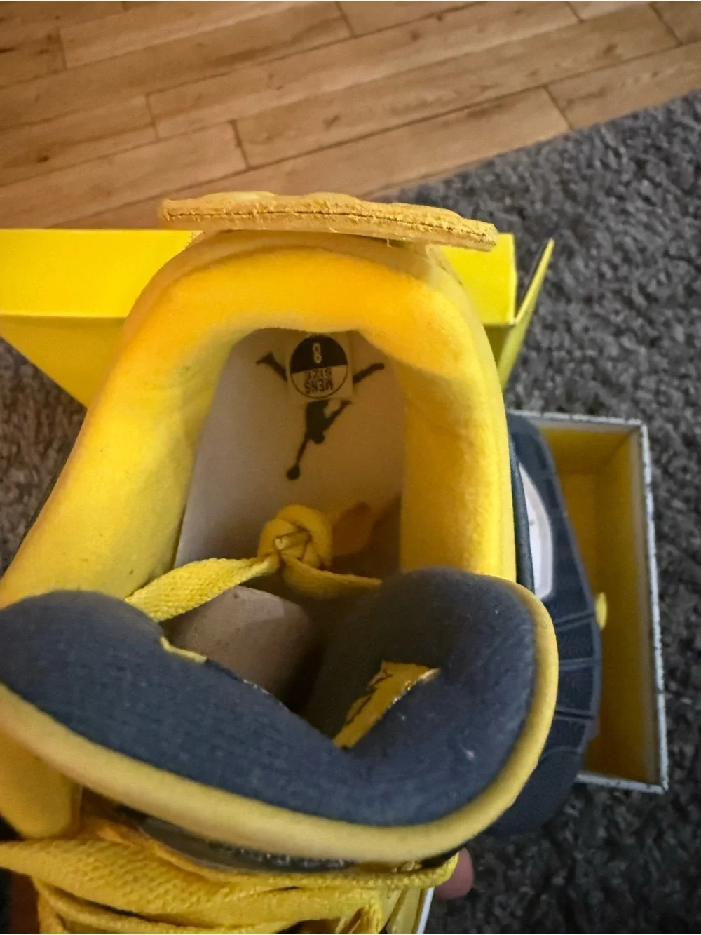 Jordan Kids' Yellow and Black Retro Sneakers
